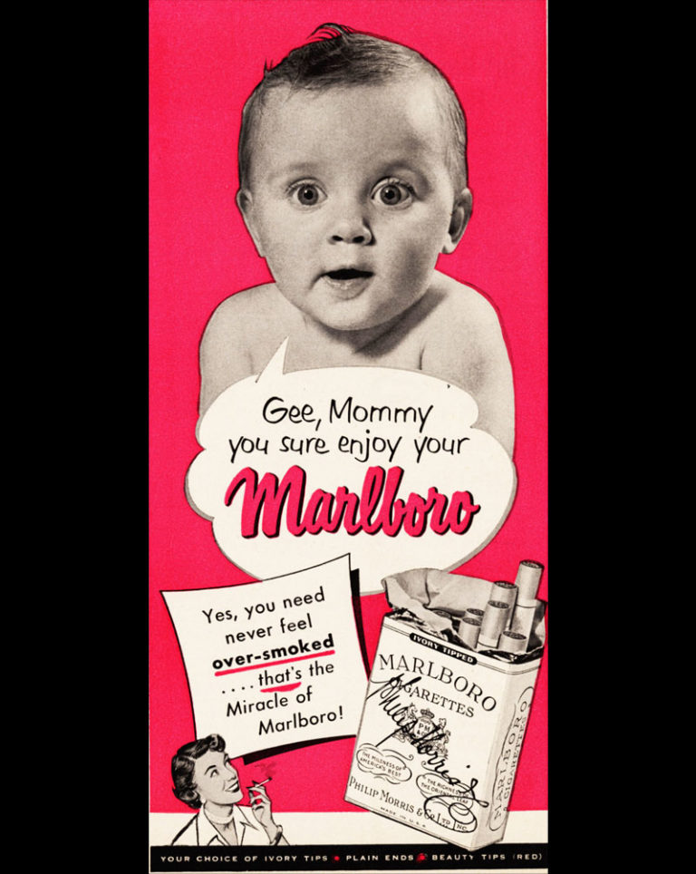 Bebés en anuncios de tabaco Marlboro